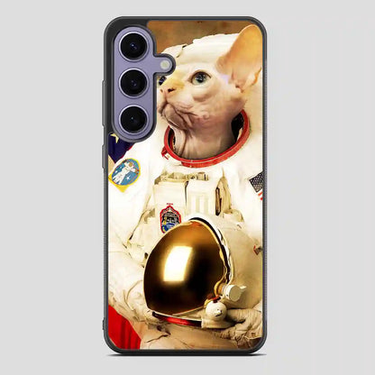 Astronaut Cat Retro Samsung Galaxy S24 Case