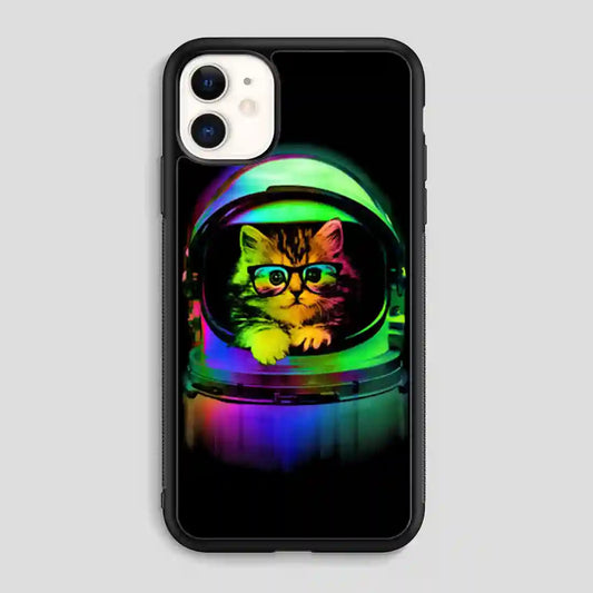 Astronaut Cat Vintage iPhone 11 Case