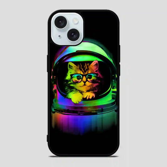 Astronaut Cat Vintage iPhone 15 Case