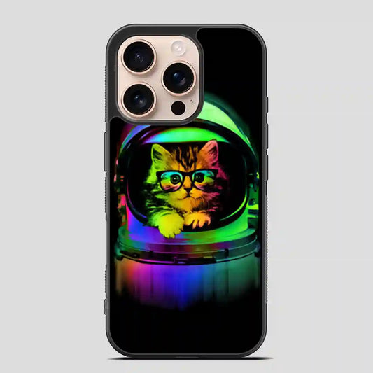 Astronaut Cat Vintage iPhone 16 Pro Case