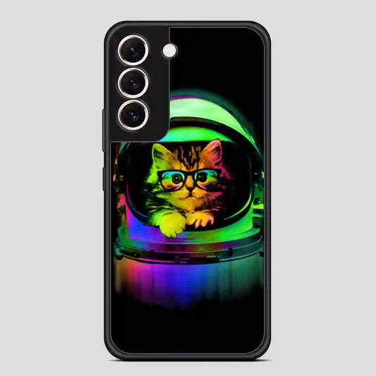 Astronaut Cat Vintage Samsung Galaxy S22 Case