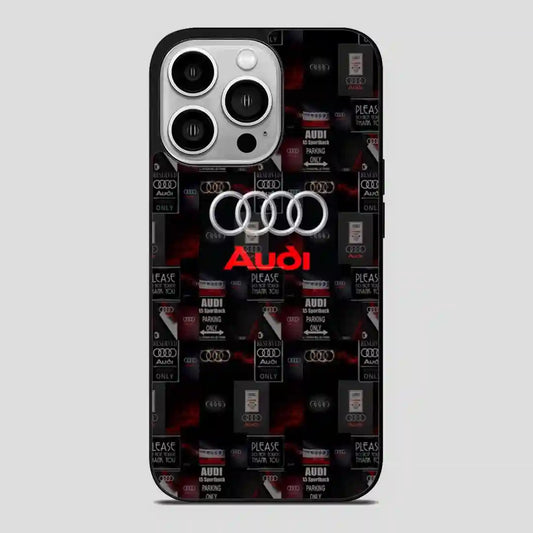 Audi Logo Collage iPhone 14 Pro Case