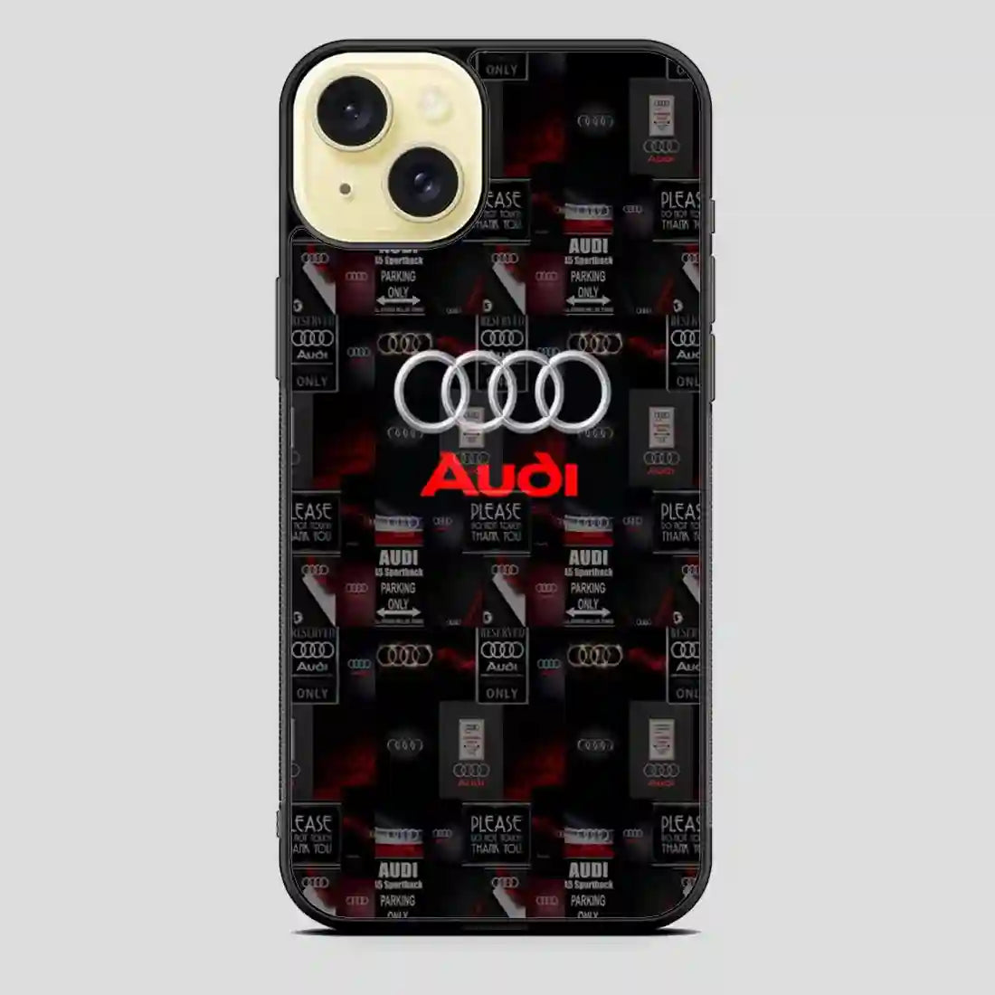 Audi Logo Collage iPhone 15 Plus Case