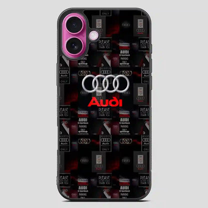 Audi Logo Collage iPhone 16 Plus Case