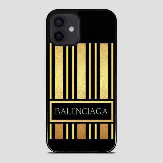 Balenciaga Line Golden iPhone 12 Mini Case