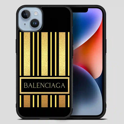 Balenciaga Line Golden iPhone 14 Plus Case