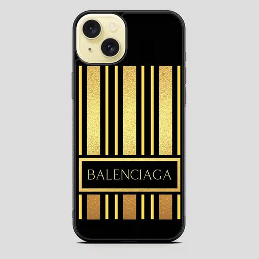 Balenciaga Line Golden iPhone 15 Plus Case