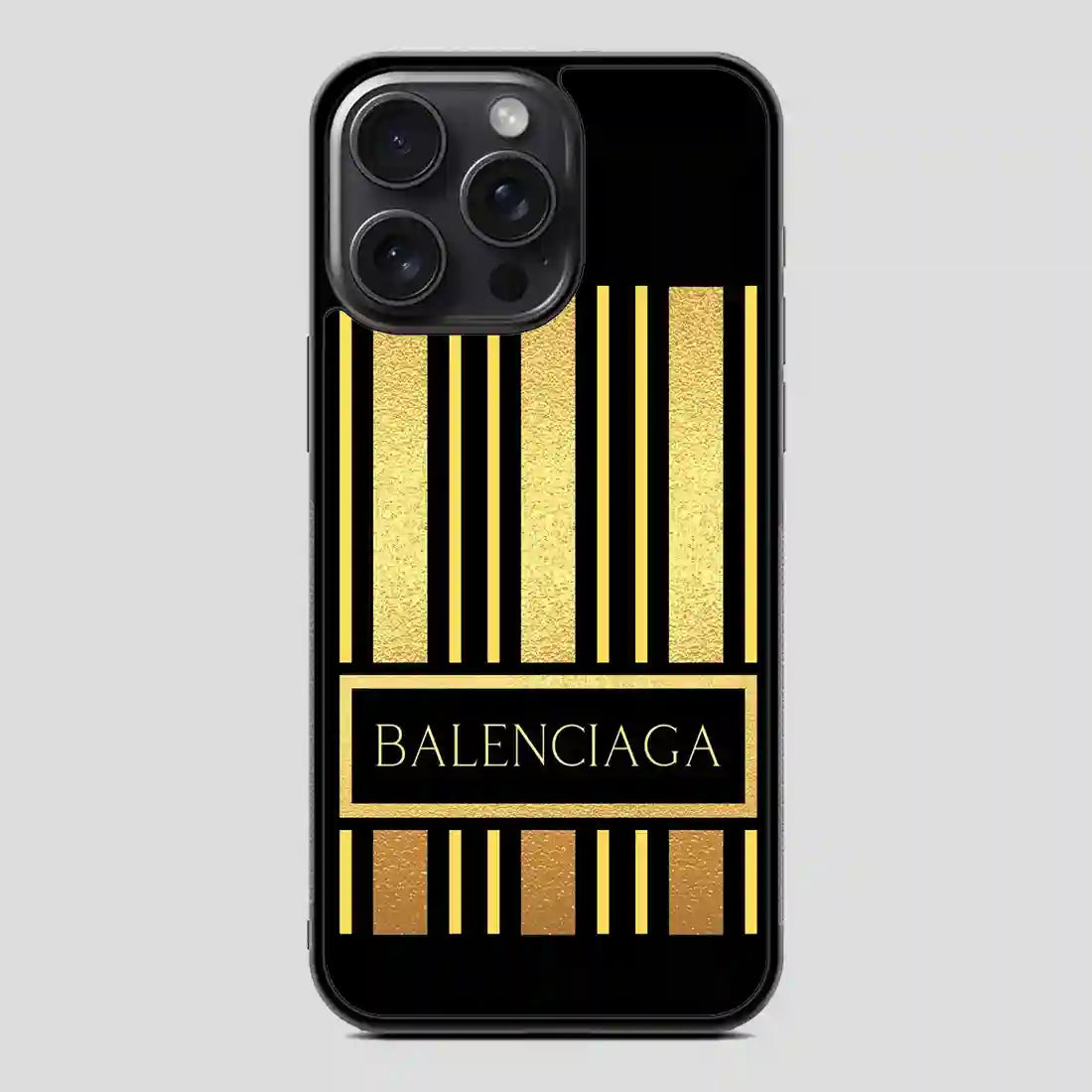 Balenciaga Line Golden iPhone 15 Pro Case