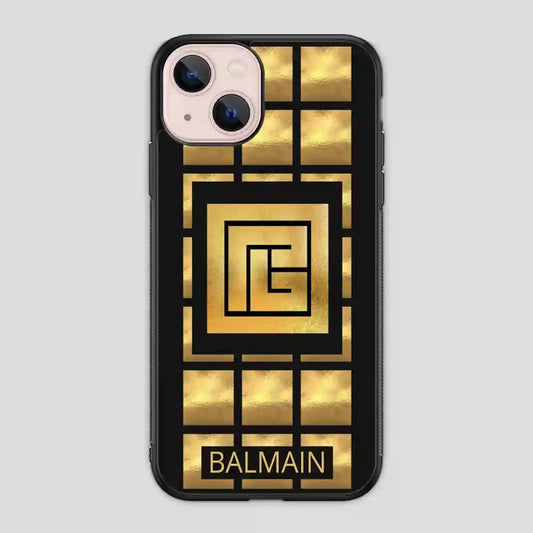 Balmain Paris Golden iPhone 13 Mini Case