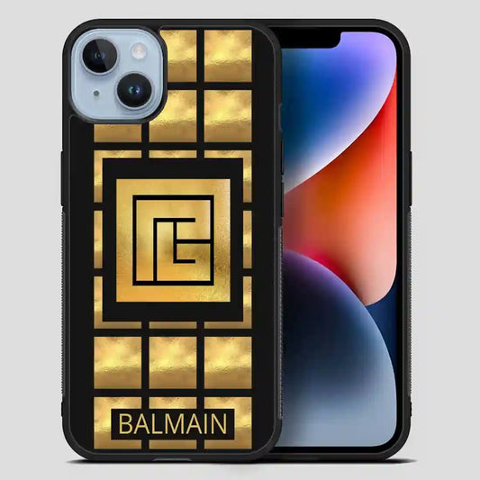 Balmain Paris Golden iPhone 14 Plus Case