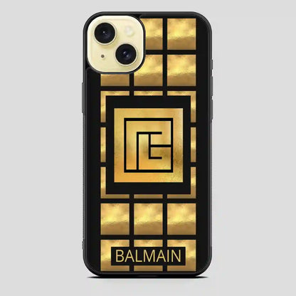 Balmain Paris Golden iPhone 15 Plus Case