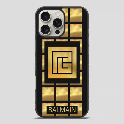 Balmain Paris Golden iPhone 16 Pro Max Case