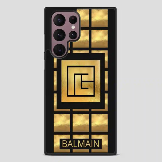 Balmain Paris Golden Samsung Galaxy S22 Ultra Case