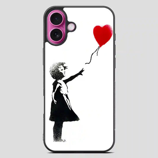 Banksy Balloon Girl iPhone 16 Plus Case