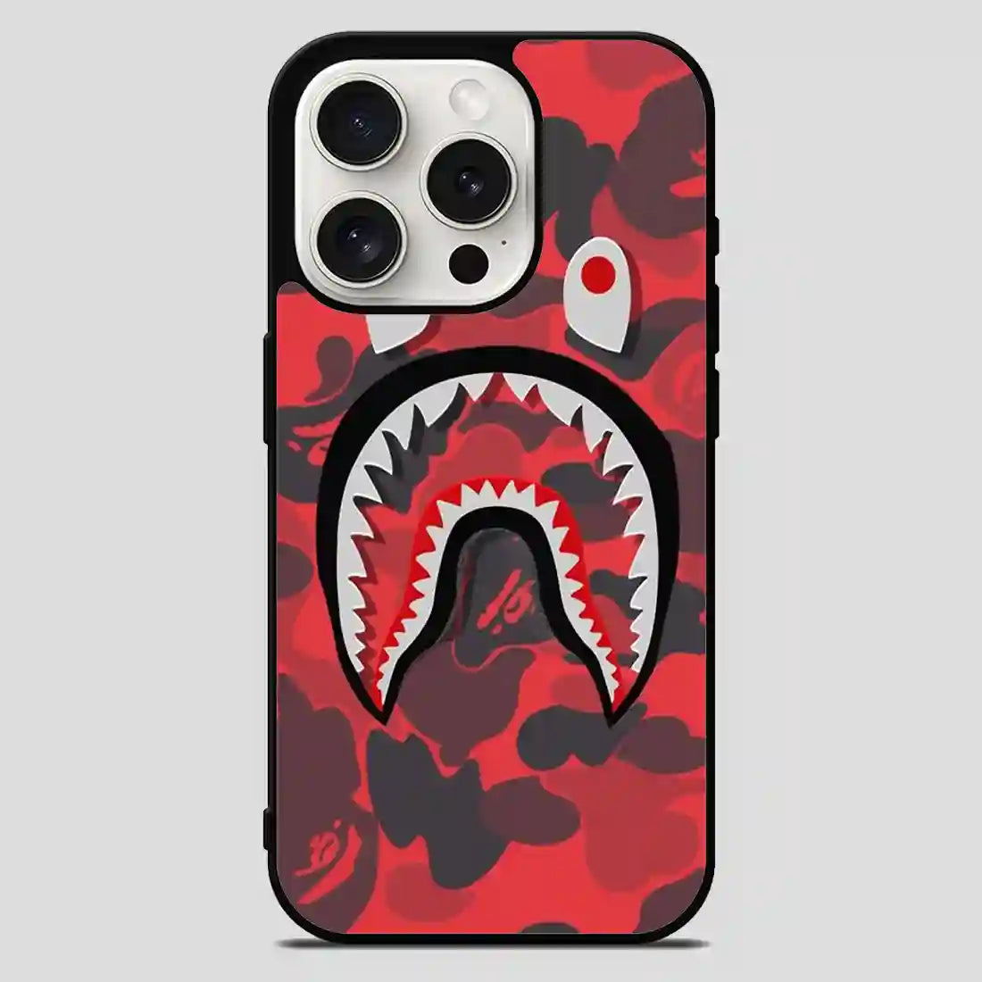 Bape Shark Red iPhone 15 Pro Max Case