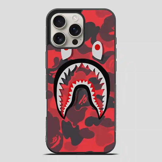 Bape Shark Red iPhone 16 Pro Max Case