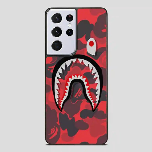 Bape Shark Red Samsung Galaxy S21 Ultra Case