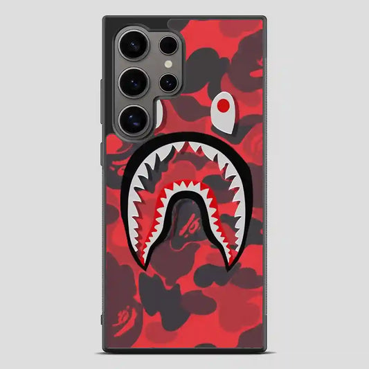 Bape Shark Red Samsung Galaxy S24 Ultra Case