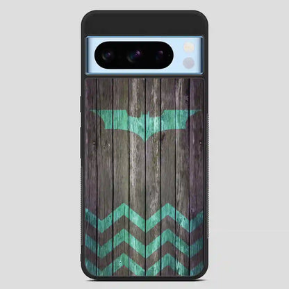 Bat And Chevron On Dark Wood Google Pixel 8 Pro Case