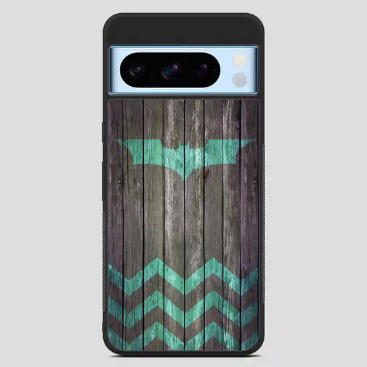 Bat And Chevron On Dark Wood Google Pixel 8 Pro Case