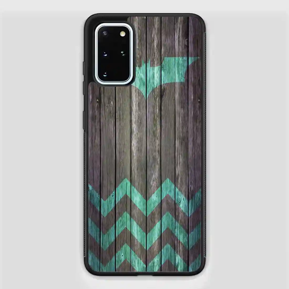 Bat And Chevron On Dark Wood Samsung Galaxy S20 FE Case