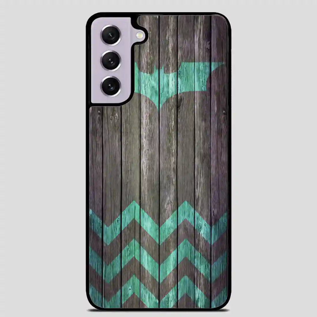 Bat And Chevron On Dark Wood Samsung Galaxy S21 Case