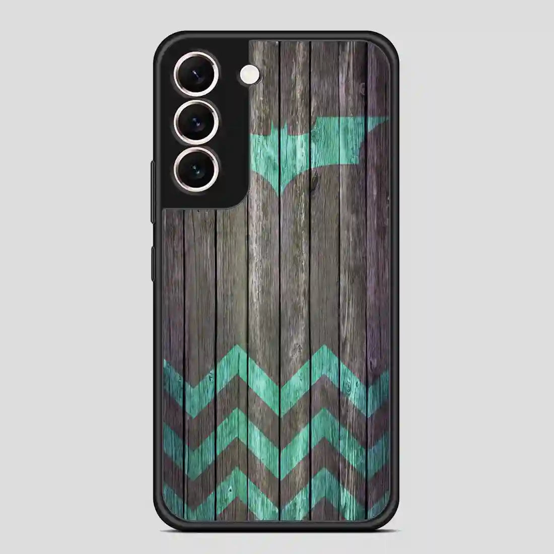 Bat And Chevron On Dark Wood Samsung Galaxy S22 Case