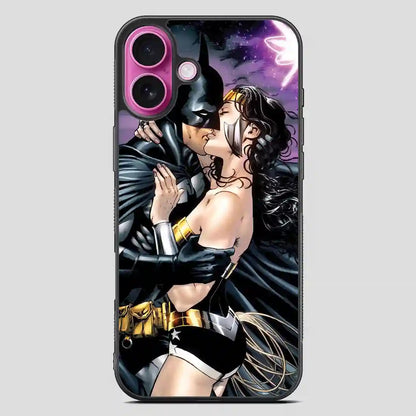 Batman And Wonder Woman Kiss iPhone 16 Plus Case