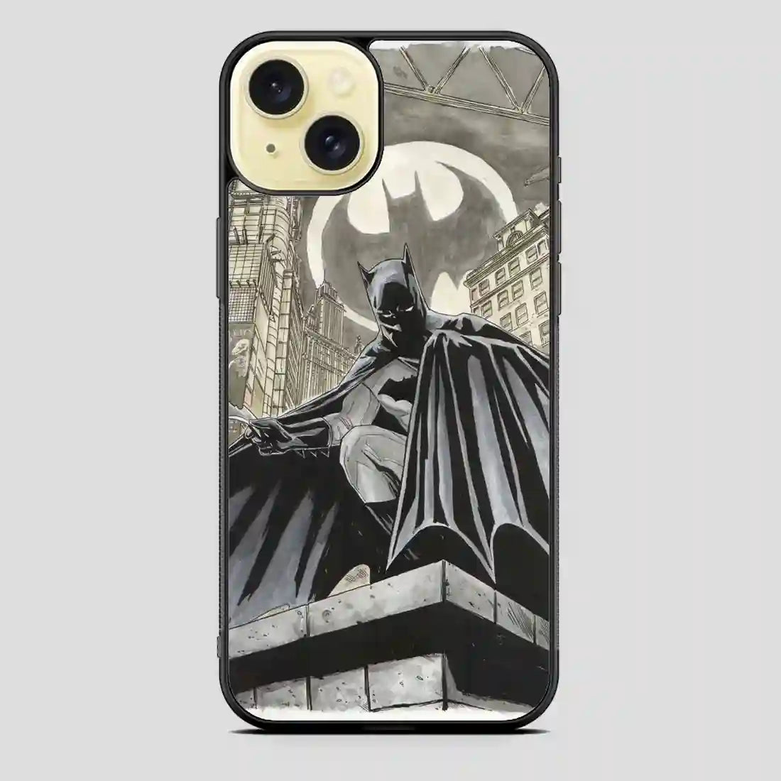 Batman Watercolor Begins iPhone 15 Plus Case