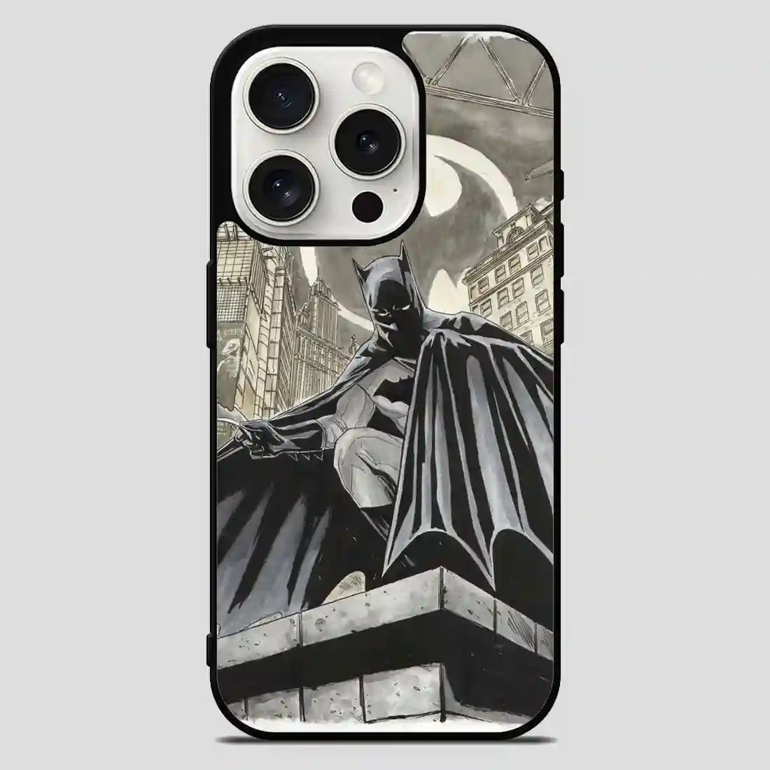 Batman Watercolor Begins iPhone 15 Pro Max Case