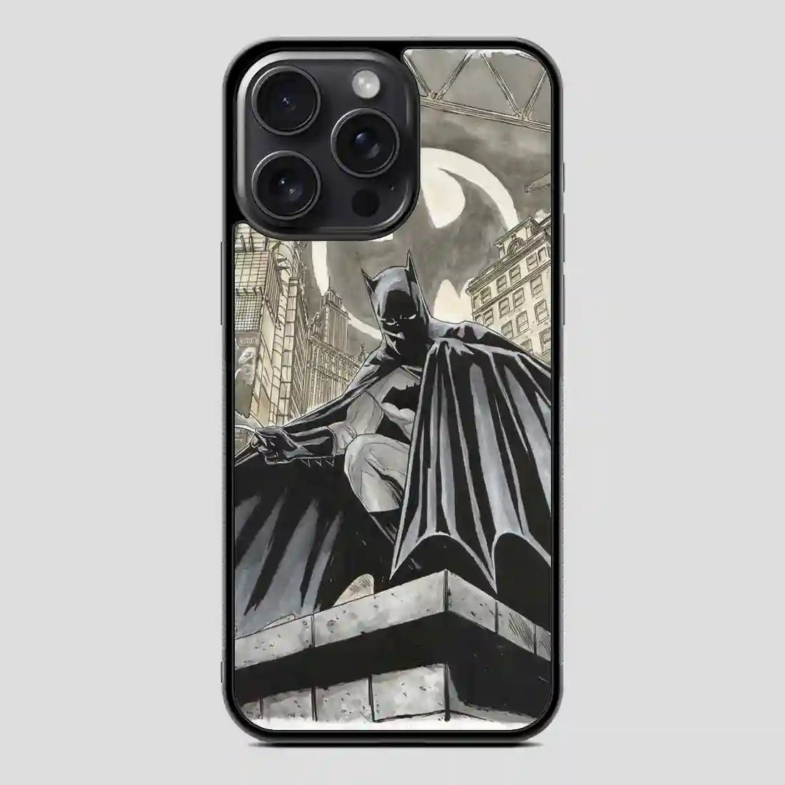 Batman Watercolor Begins iPhone 15 Pro Case