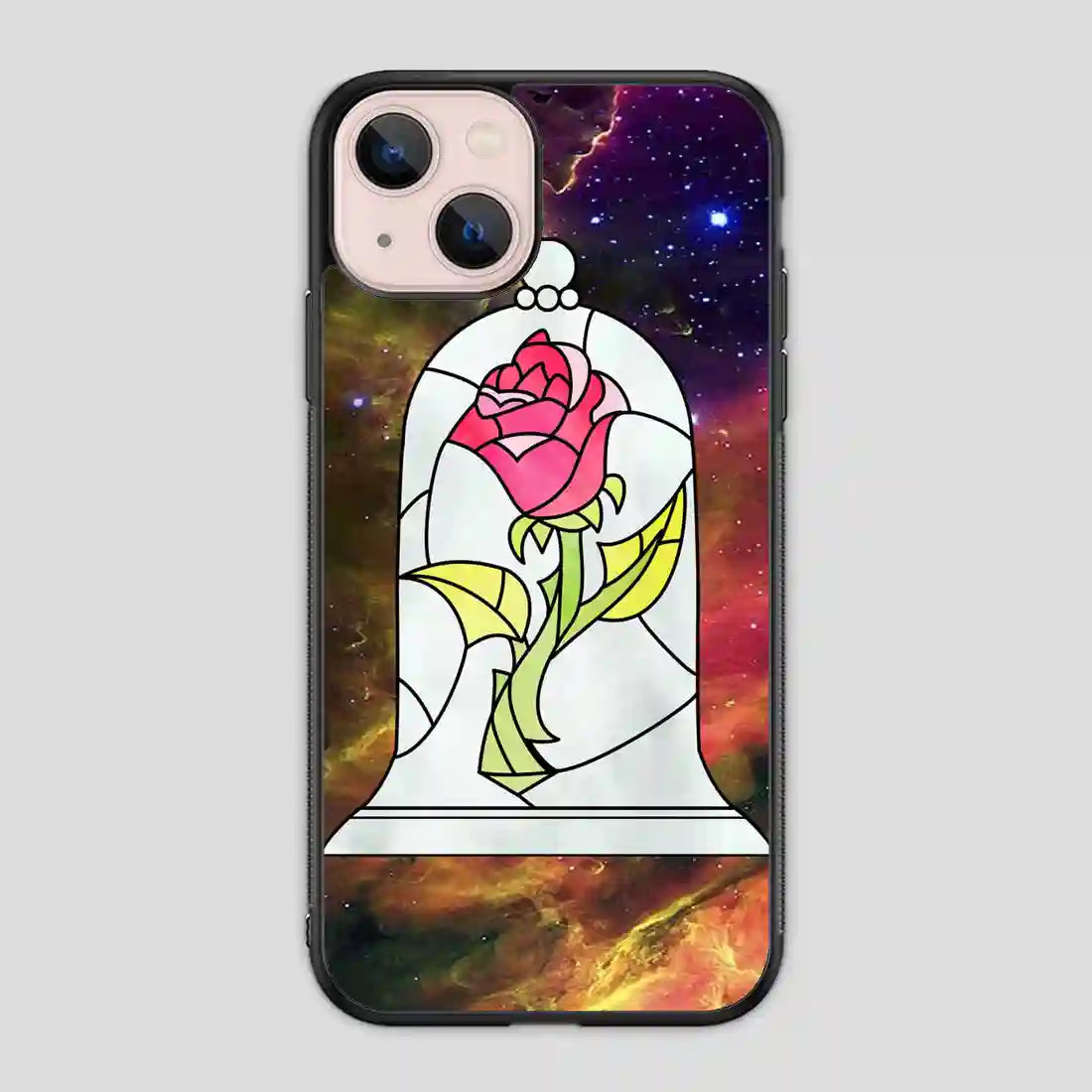 Beauty And The Beast Flower Galaxy iPhone 13 Mini Case