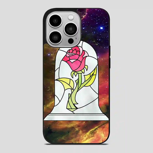 Beauty And The Beast Flower Galaxy iPhone 14 Pro Case