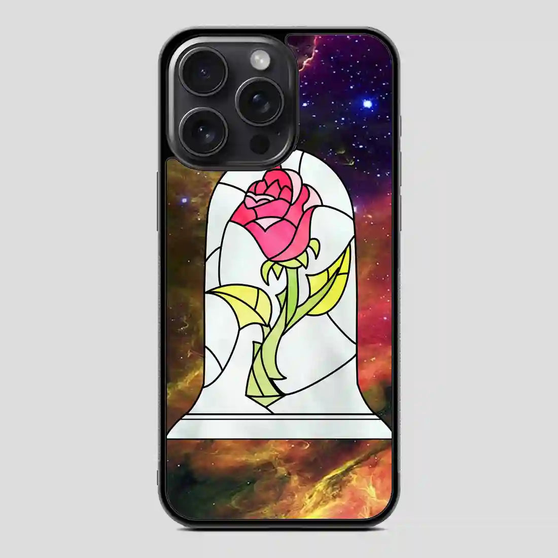 Beauty And The Beast Flower Galaxy iPhone 15 Pro Case