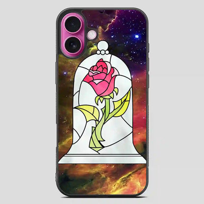 Beauty And The Beast Flower Galaxy iPhone 16 Plus Case