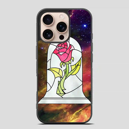 Beauty And The Beast Flower Galaxy iPhone 16 Pro Case