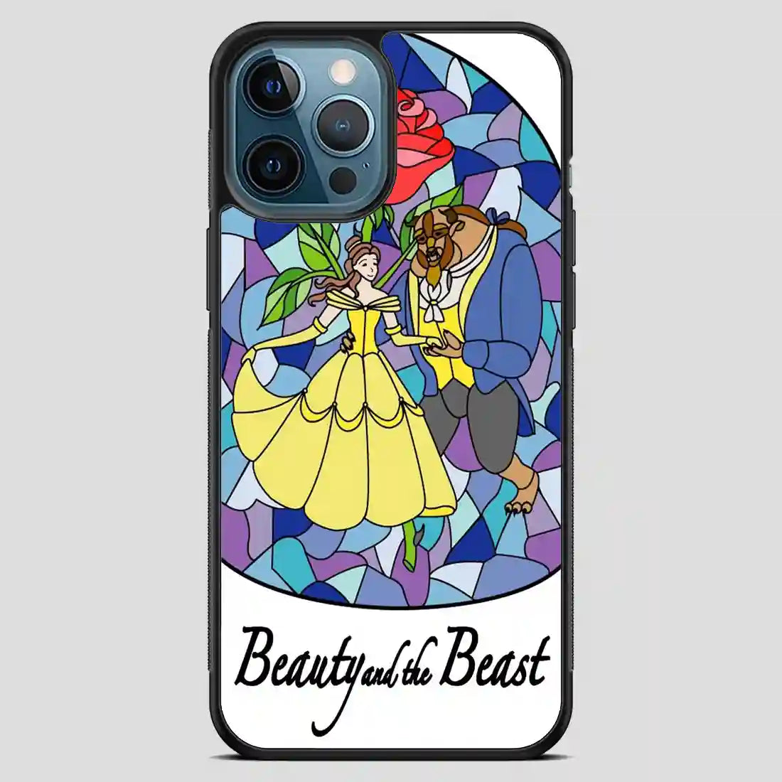 Beauty And The Beast Stayned Glass iPhone 12 Pro Max Case