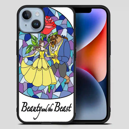 Beauty And The Beast Stayned Glass iPhone 14 Plus Case