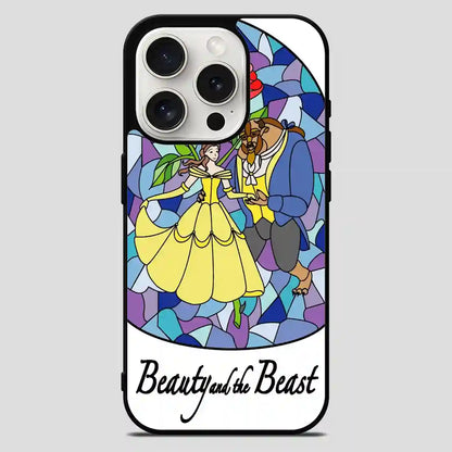 Beauty And The Beast Stayned Glass iPhone 15 Pro Max Case