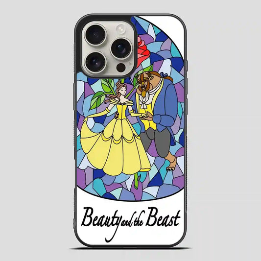 Beauty And The Beast Stayned Glass iPhone 16 Pro Max Case