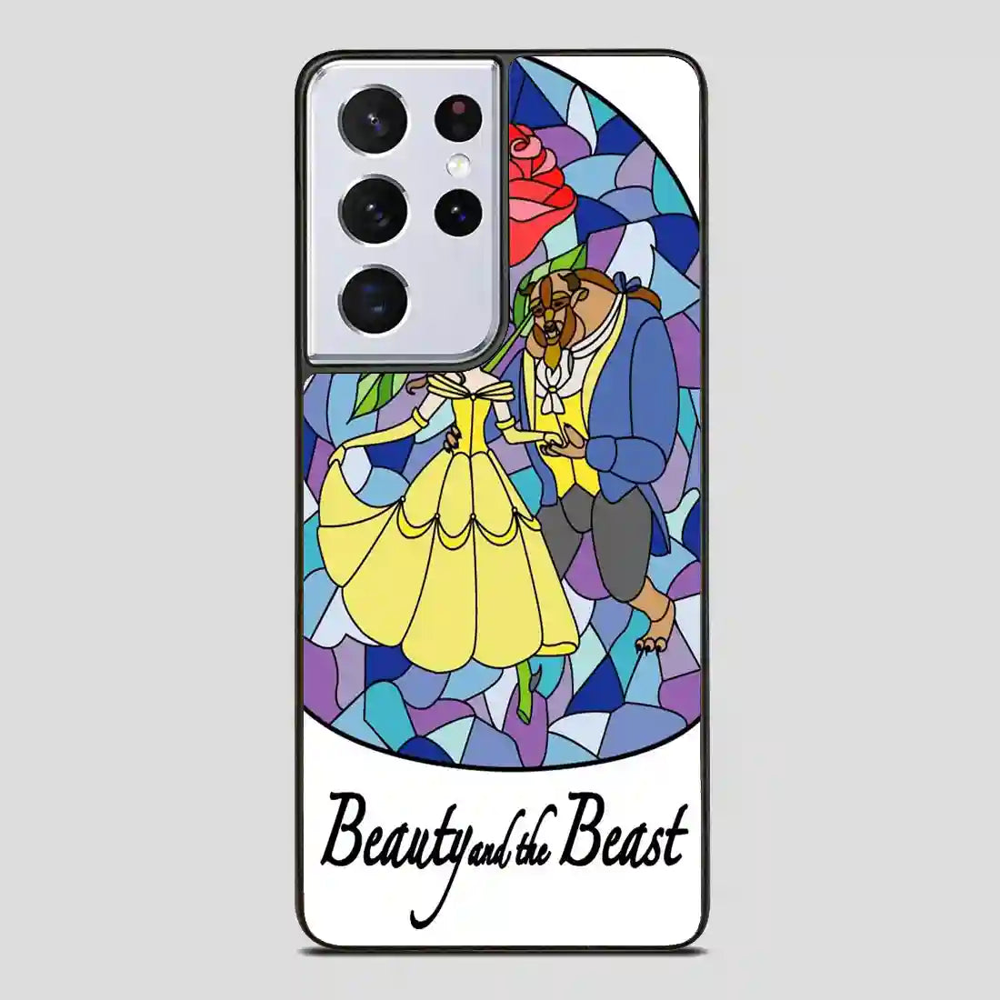 Beauty And The Beast Stayned Glass Samsung Galaxy S21 Ultra Case