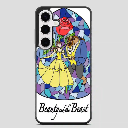 Beauty And The Beast Stayned Glass Samsung Galaxy S24 Plus Case