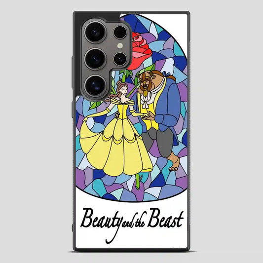 Beauty And The Beast Stayned Glass Samsung Galaxy S24 Ultra Case