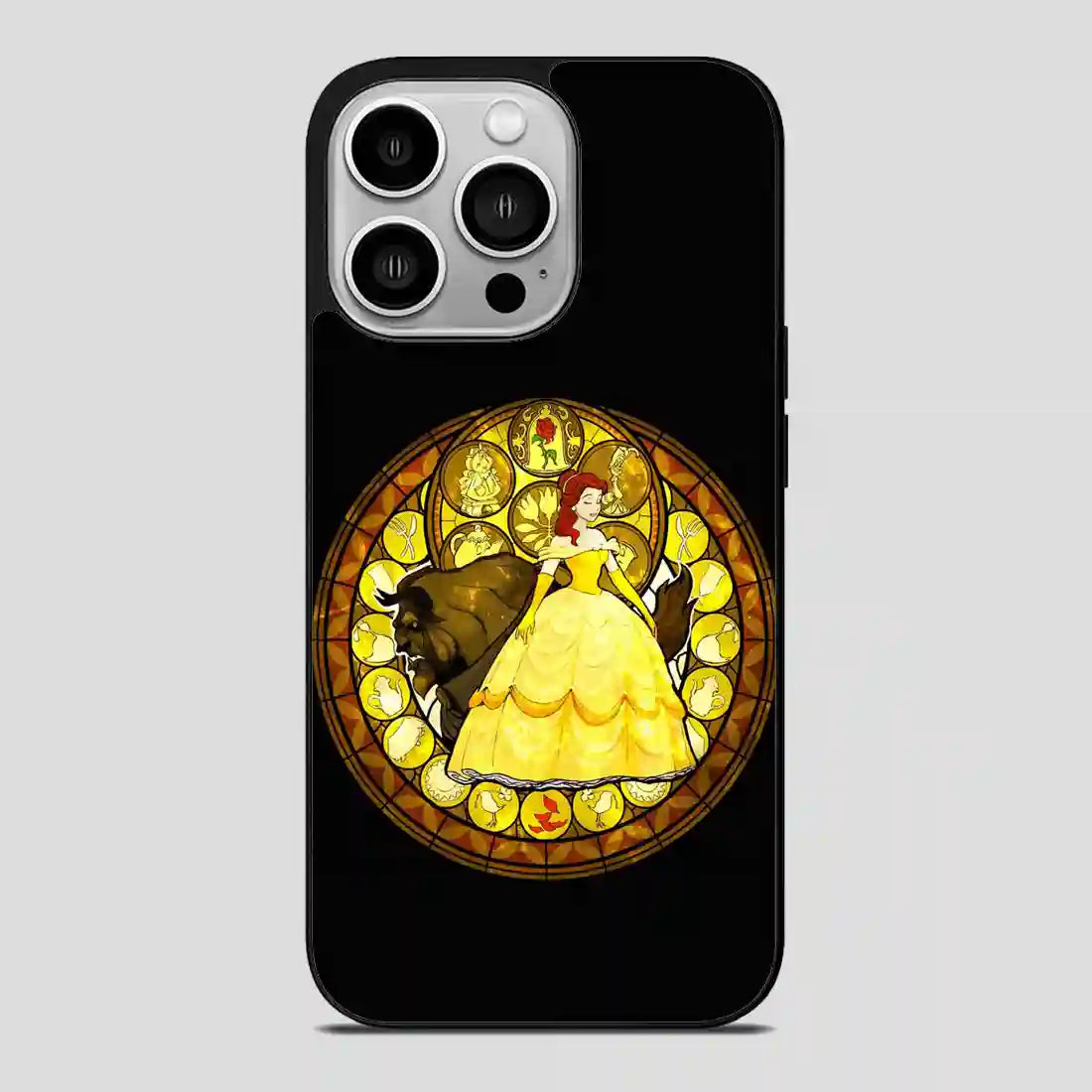 Belle Stained Glass Disney Princess iPhone 14 Pro Case