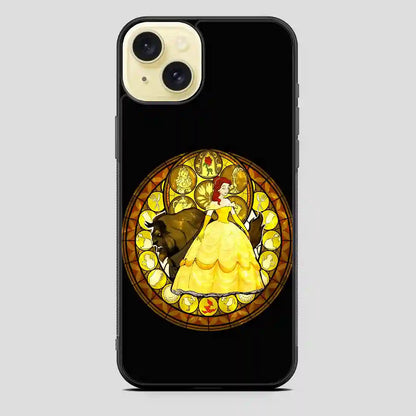 Belle Stained Glass Disney Princess iPhone 15 Plus Case