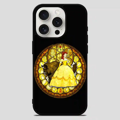 Belle Stained Glass Disney Princess iPhone 15 Pro Max Case