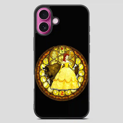 Belle Stained Glass Disney Princess iPhone 16 Plus Case