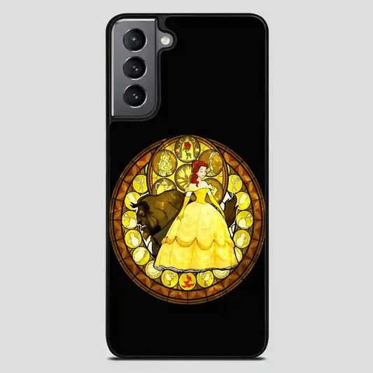 Belle Stained Glass Disney Princess Samsung Galaxy S21 FE Case