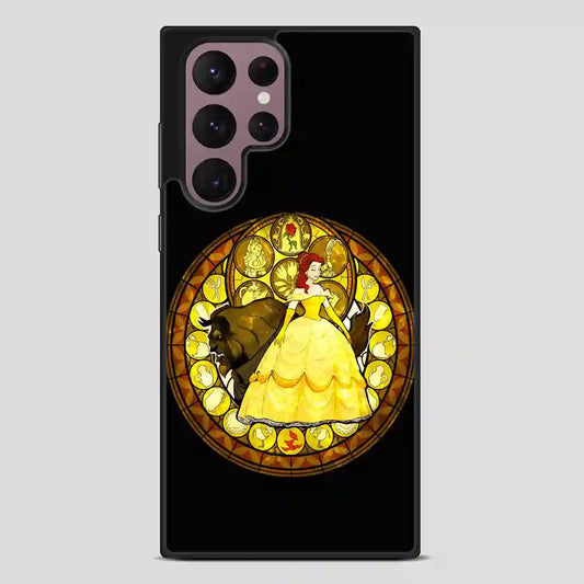 Belle Stained Glass Disney Princess Samsung Galaxy S22 Ultra Case