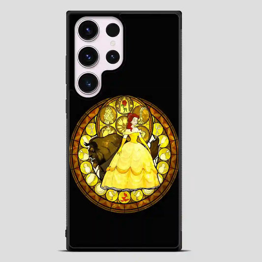 Belle Stained Glass Disney Princess Samsung Galaxy S23 Ultra Case